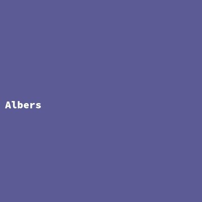 Manufacturer: Albers