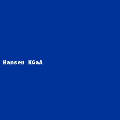 Manufacturer: Hansen KGaA