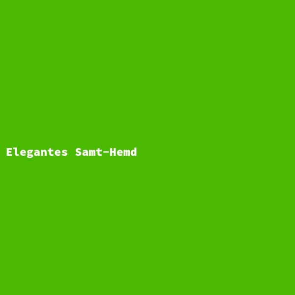 Elegantes Samt-Hemd