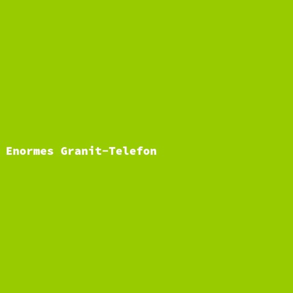 Enormes Granit-Telefon
