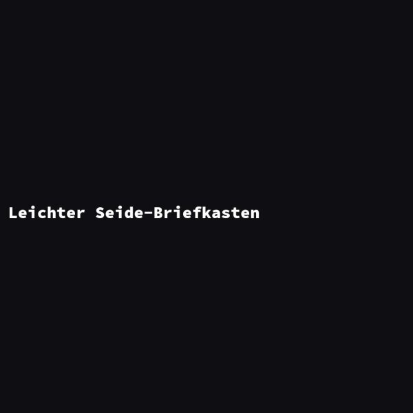 Leichter Seide-Briefkasten